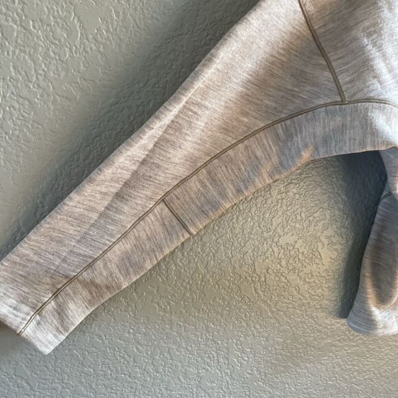 Lululemon The Lab Esker Sweater Womens XS Beige Asymmetrical 1/4 Zip Wool - Picture 4 of 10